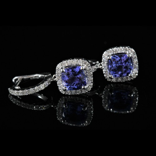 Boucles d'oreilles Tanzanites