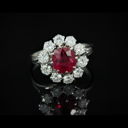 Bague Rubis diamants