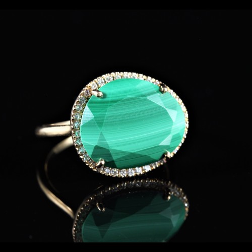 Bague malachite