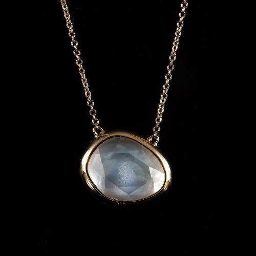 Collier pendentif quartz fumé