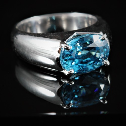 Bague Zircon bleu