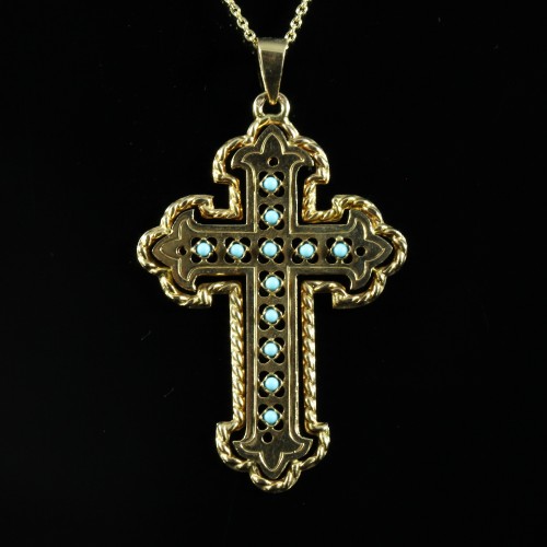 Croix turquoises