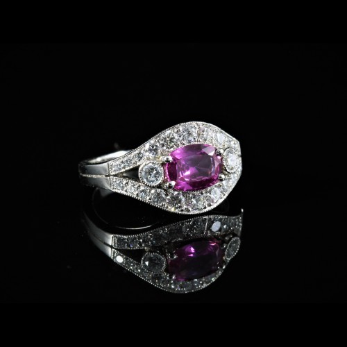 Bague saphir rose