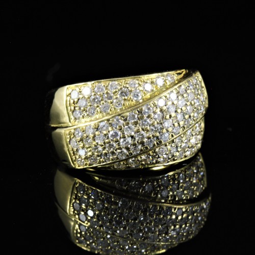 Bague pavage diamants