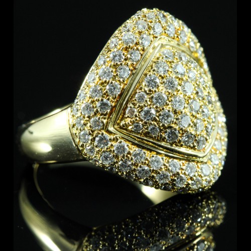 Bague pavage diamants