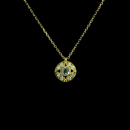 Pendentif or jaune et diamants
