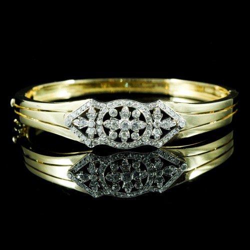 Bracelet or jaune et diamants