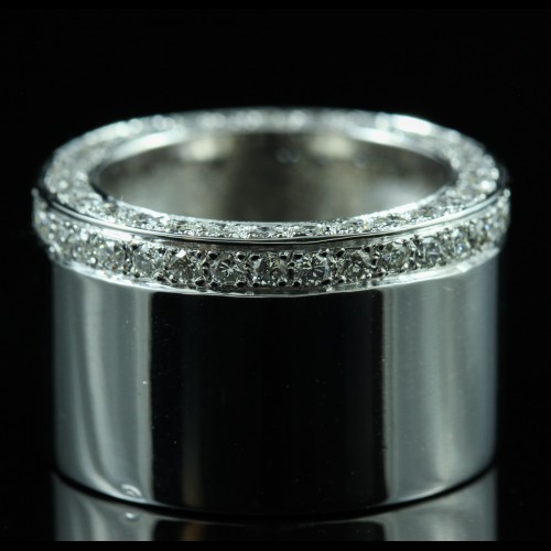 Bague or blanc et diamants