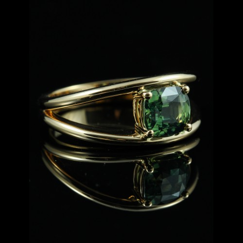 Bague saphir vert